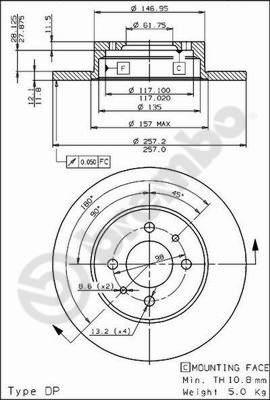 AP 14107 - Спирачен диск vvparts.bg