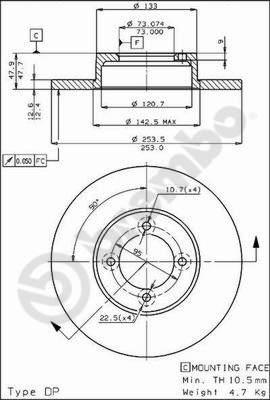 AP 14119 - Спирачен диск vvparts.bg