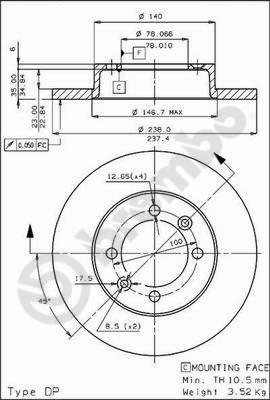 AP 14114 - Спирачен диск vvparts.bg