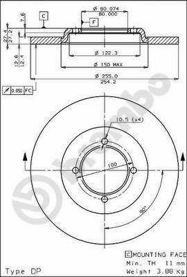 AP 14115 - Спирачен диск vvparts.bg