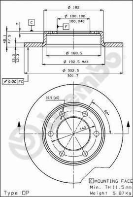 AP 14116 - Спирачен диск vvparts.bg