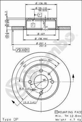 AP 14125 - Спирачен диск vvparts.bg