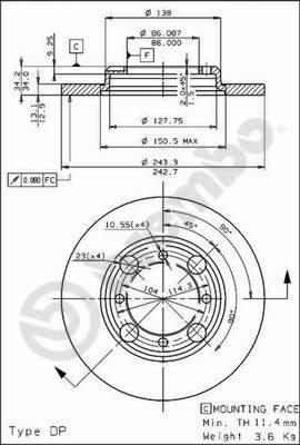 AP 14122 - Спирачен диск vvparts.bg