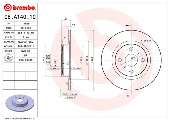 AP 14896 - Спирачен диск vvparts.bg