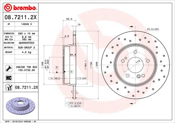 AP 14849 X - Спирачен диск vvparts.bg