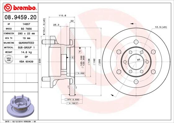 AP 14857 - Спирачен диск vvparts.bg