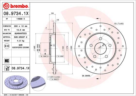 AP 14869 X - Спирачен диск vvparts.bg