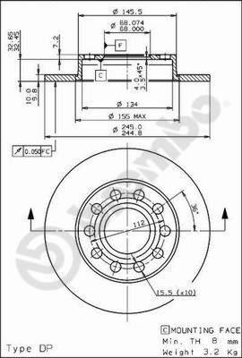 AP 14839 V - Спирачен диск vvparts.bg