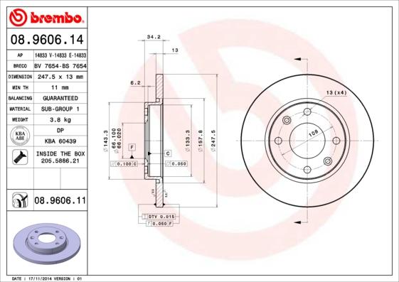 AP 14833 V - Спирачен диск vvparts.bg