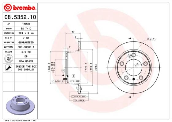 AP 14289 - Спирачен диск vvparts.bg