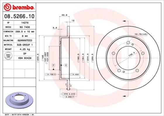 AP 14276 - Спирачен диск vvparts.bg