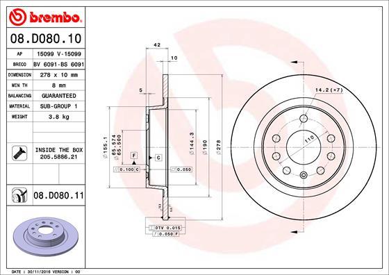 AP 15099 V - Спирачен диск vvparts.bg