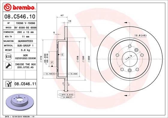 AP 15096 V - Спирачен диск vvparts.bg