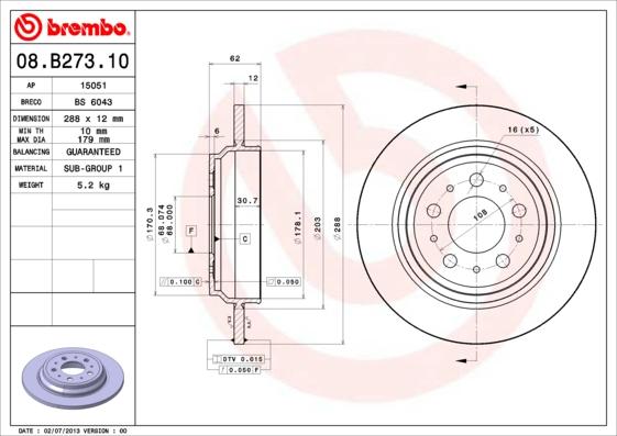 AP 15051 - Спирачен диск vvparts.bg