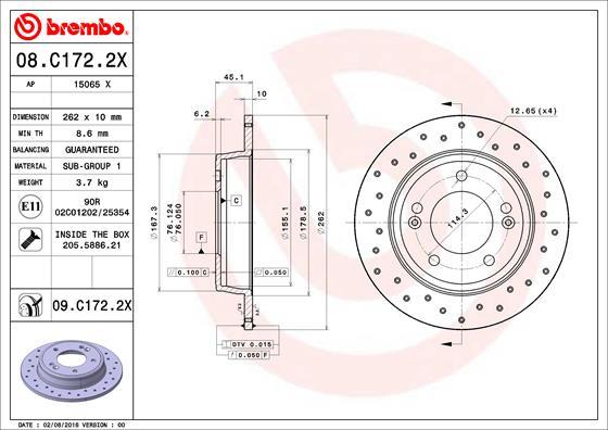 AP 15065 X - Спирачен диск vvparts.bg