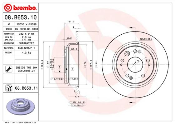 AP 15038 - Спирачен диск vvparts.bg