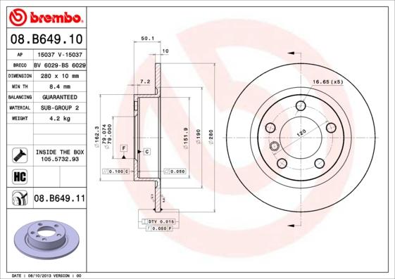 AP 15037 - Спирачен диск vvparts.bg