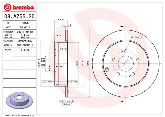 AP 15025 - Спирачен диск vvparts.bg