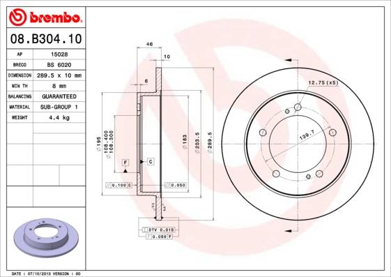 AP 15028 - Спирачен диск vvparts.bg