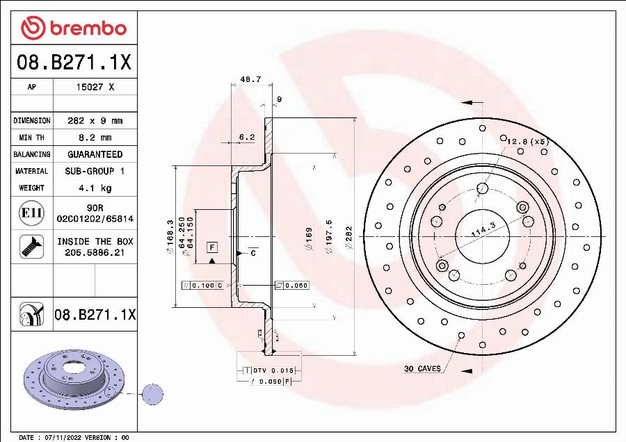 AP 15027 X - Спирачен диск vvparts.bg