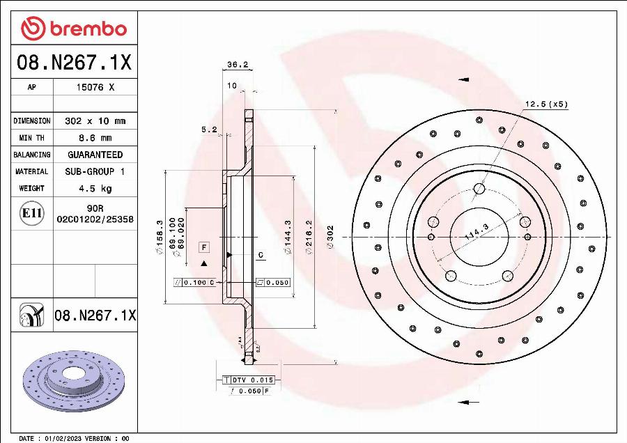 AP 15076 X - Спирачен диск vvparts.bg