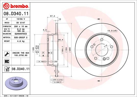 AP 15155 V - Спирачен диск vvparts.bg