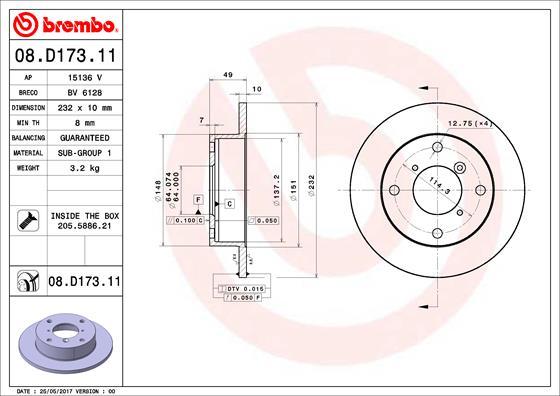 AP 15136 V - Спирачен диск vvparts.bg