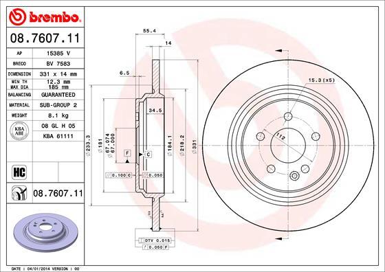 AP 15385 V - Спирачен диск vvparts.bg