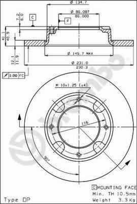 AP 10096 - Спирачен диск vvparts.bg