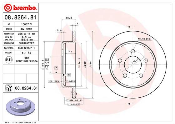 AP 10057 V - Спирачен диск vvparts.bg