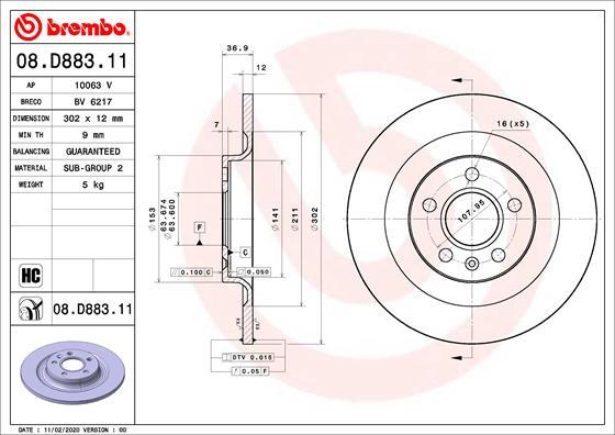 AP 10063 V - Спирачен диск vvparts.bg