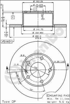 AP 10026 - Спирачен диск vvparts.bg