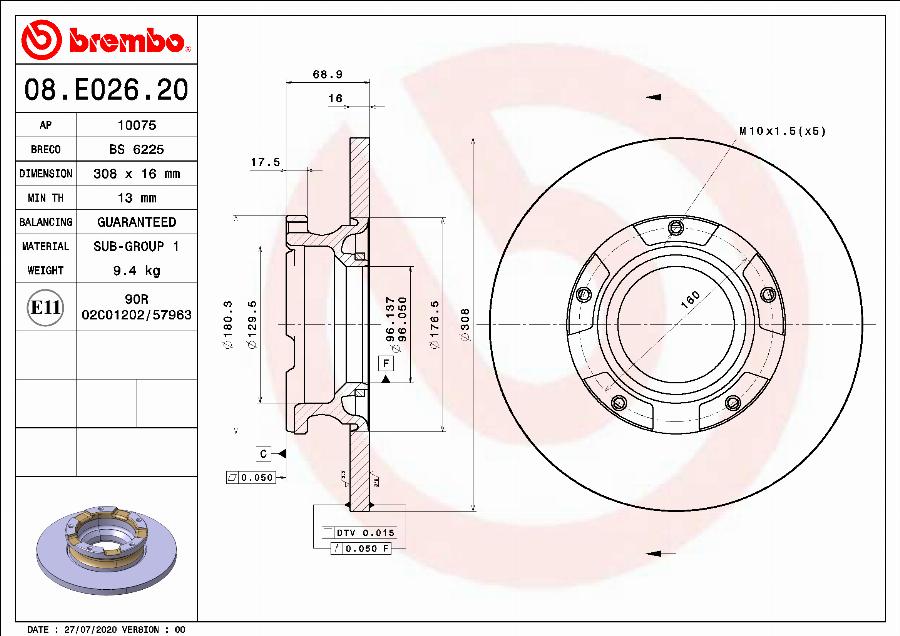 AP 10075 - Спирачен диск vvparts.bg