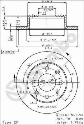 AP 10140 - Спирачен диск vvparts.bg