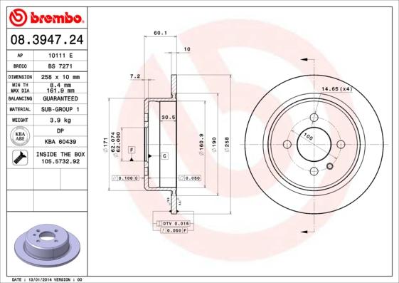 AP 10111 E - Спирачен диск vvparts.bg