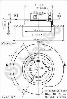 AP 10133 - Спирачен диск vvparts.bg