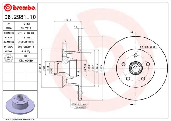 AP 10132 - Спирачен диск vvparts.bg