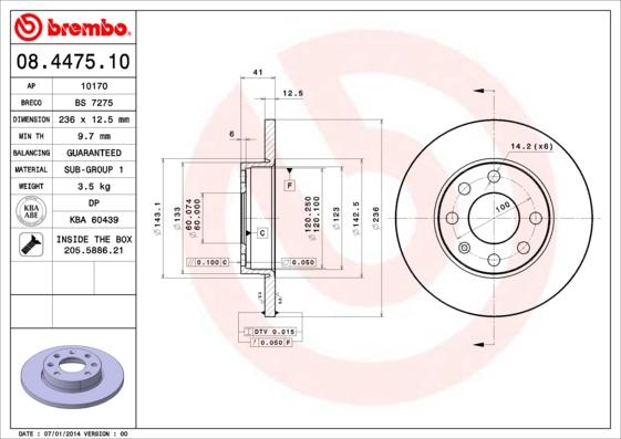 AP 10170 - Спирачен диск vvparts.bg