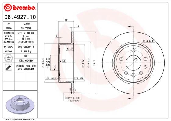 AP 10348 - Спирачен диск vvparts.bg