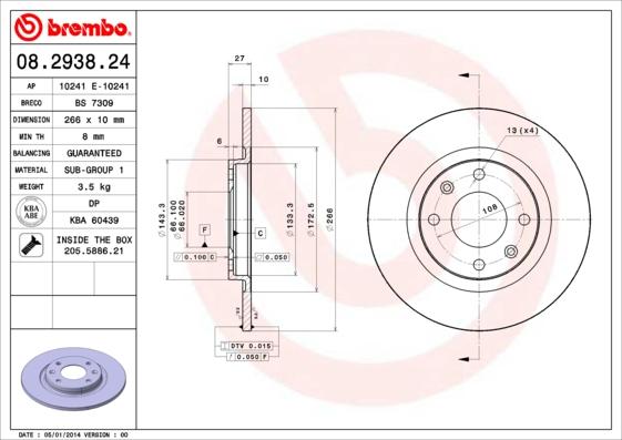 AP 10241 E - Спирачен диск vvparts.bg