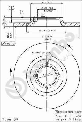 AP 10266 - Спирачен диск vvparts.bg