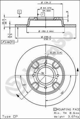 AP 10222 - Спирачен диск vvparts.bg