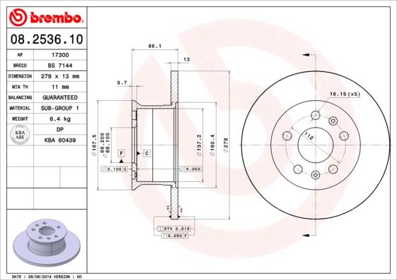 AP 17300 - Спирачен диск vvparts.bg