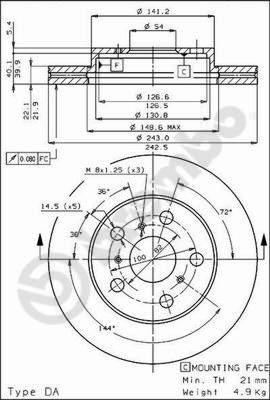 AP 29004 - Спирачен диск vvparts.bg