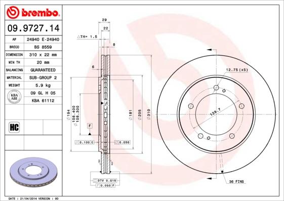 AP 24940 E - Спирачен диск vvparts.bg