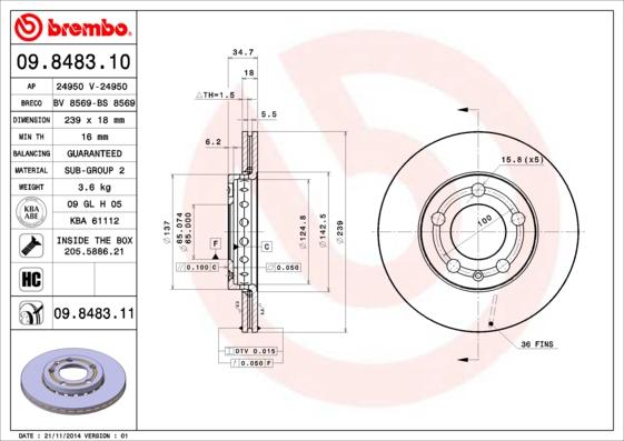 AP 24950 - Спирачен диск vvparts.bg