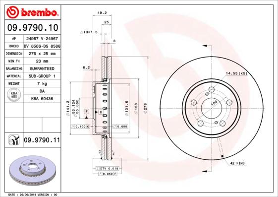 AP 24967 - Спирачен диск vvparts.bg