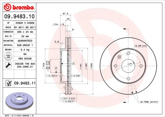 AP 24906 - Спирачен диск vvparts.bg