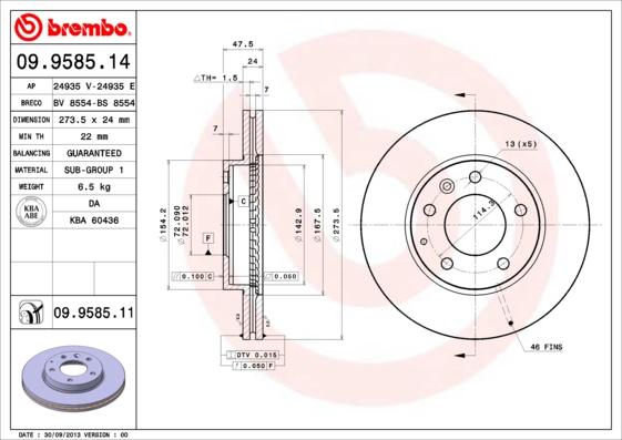 AP 24935 E - Спирачен диск vvparts.bg