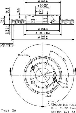 AP 24923 - Спирачен диск vvparts.bg